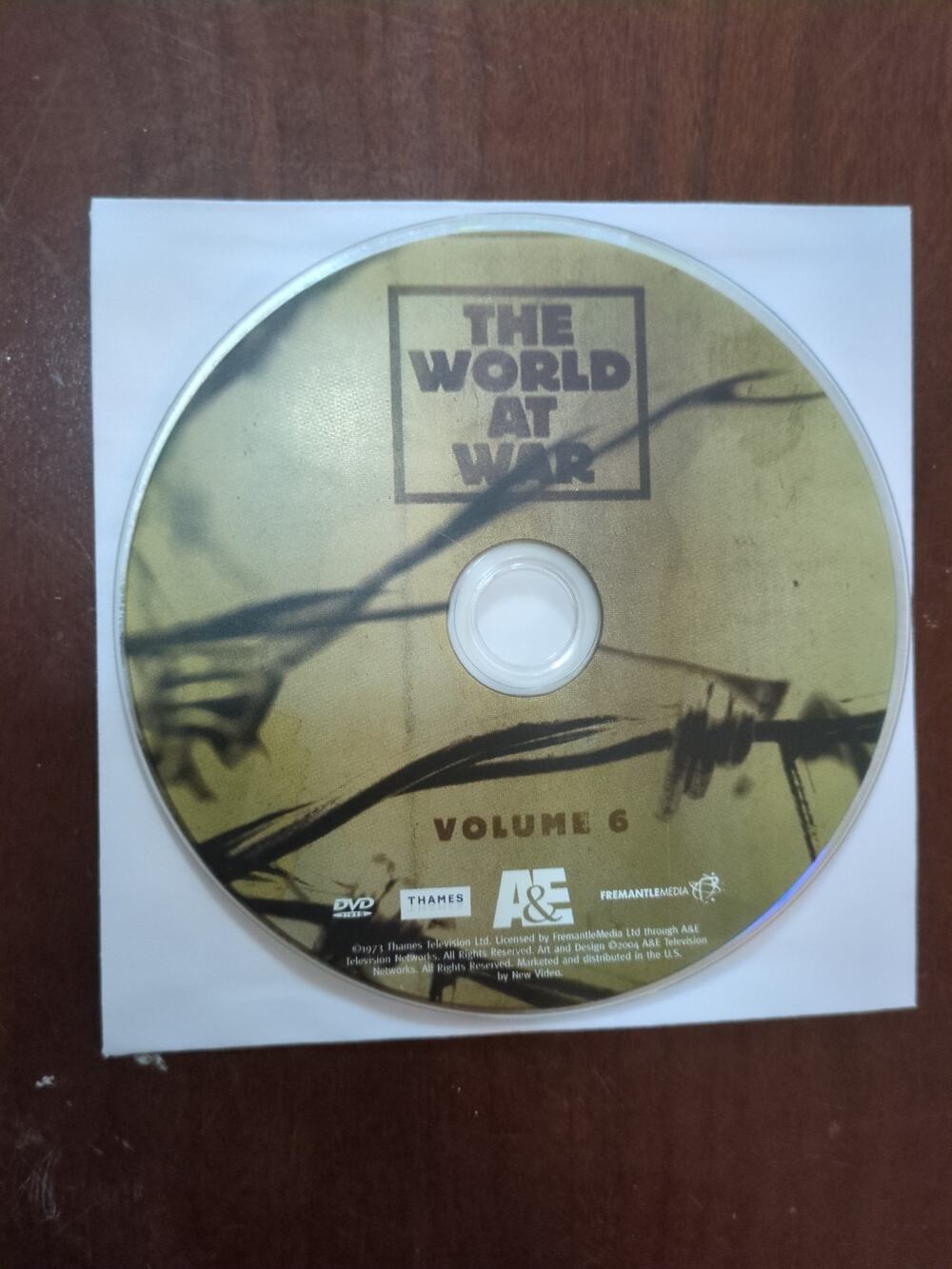 The World at War Volume 6 DVD disc only